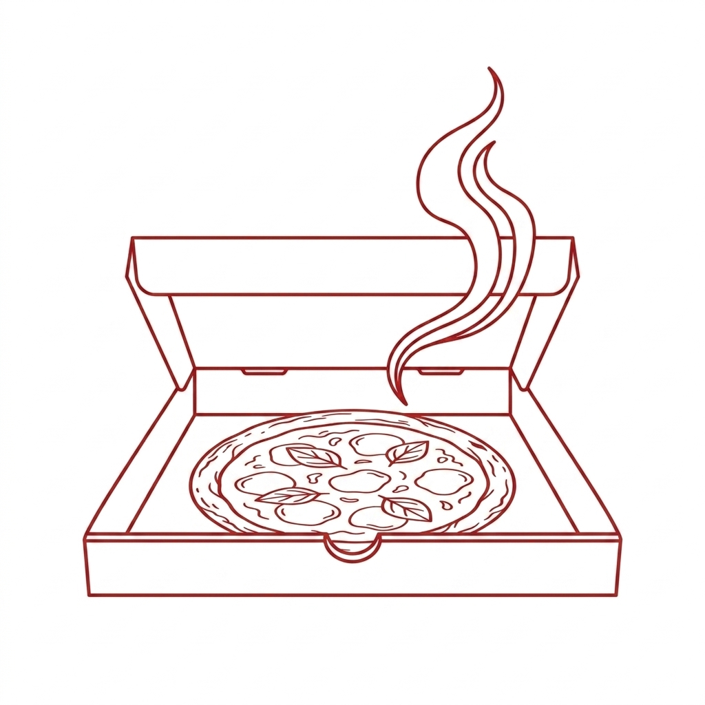 Cartone della Pizza Delivery